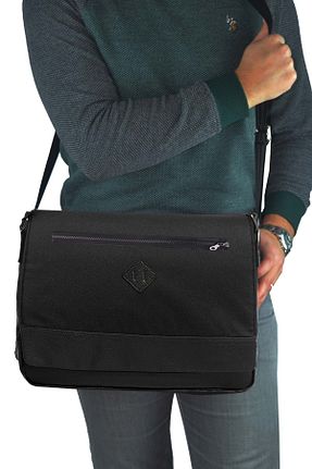 کیف دوشی مشکی زنانه پارچه ای Bagorama - کد 313314760