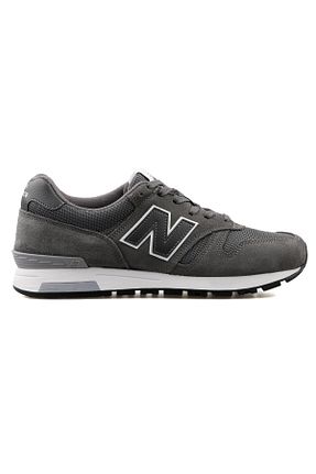 کفش پیاده روی طوسی زنانه چرم مصنوعی New Balance - کد 861667096