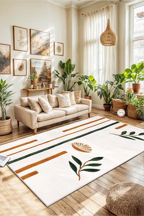 فرش سفید قابل شستشو West Home - کد 861653152