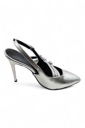 کفش استایلیتو طوسی پاشنه نازک Melen Shoes - کد 861666763
