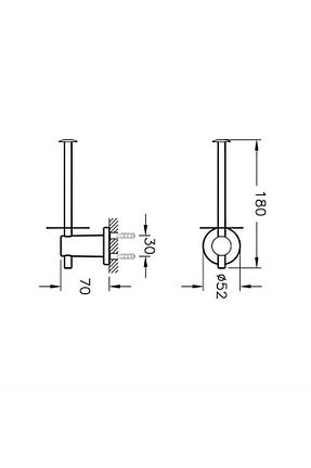 پایه دستمال توالت رنگی کروم VitrA - کد 774429831