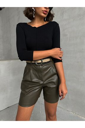 شلوارک و برمودا سبز زنانه فاق بلند Miss Allos - کد 861666109