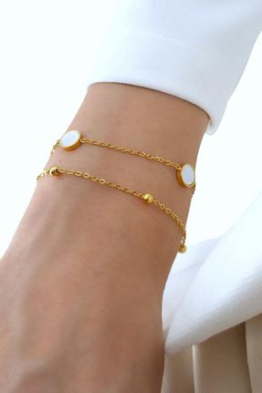 دستبند استیل (فولاد) طلائی زنانه استیل (فولاد) Çlk Accessories - کد 861675627