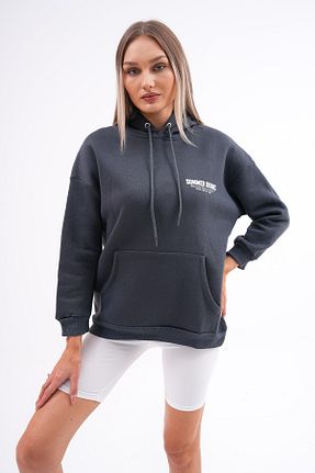 سوئیشرت طوسی زنانه چاپی Şimal - کد 861710830