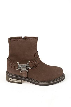 بوت / نیم بوت قهوه ای مردانه چرم مصنوعی Harley Davidson - کد 266060347