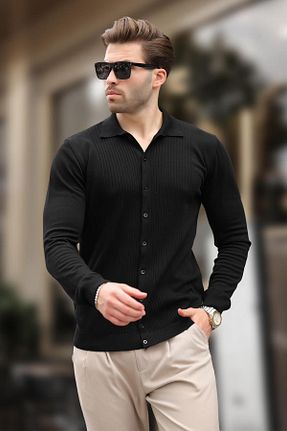 پلیور مشکی مردانه رگولار Madmext - کد 861705553