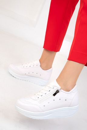 کفش اسنیکر سفید زنانه بند دار SOHO - کد 857867277