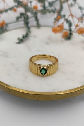 انگشتر جواهر طلائی زنانه روکش طلا کد 132254602