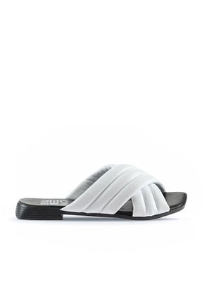 دمپائی سفید زنانه چرم خالص Bueno Shoes - کد 311463584