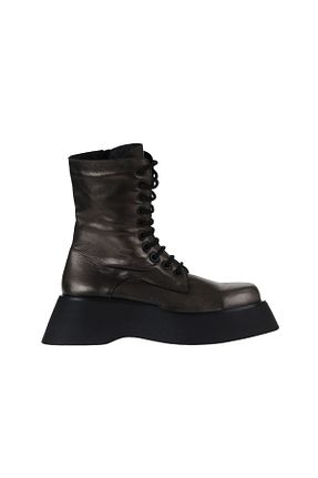 بوت / نیم بوت طوسی زنانه چرم خالص Bueno Shoes - کد 455636644