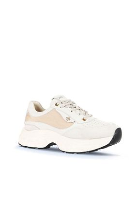 کفش اسنیکر بژ زنانه چرم اصل Bueno Shoes - کد 859156734