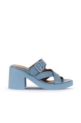 دمپائی آبی زنانه چرم خالص Bueno Shoes - کد 833666457