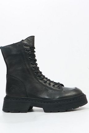 بوت / نیم بوت مشکی زنانه چرم خالص Hammer Jack - کد 783981066