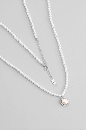 گردنبند مروارید سفید نقره So Chic - کد 786021032