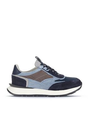 کفش اسنیکر سرمه ای مردانه چرم اصل Bueno Shoes - کد 836302721