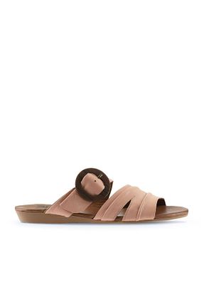 دمپائی صورتی زنانه چرم خالص Bueno Shoes - کد 337619682