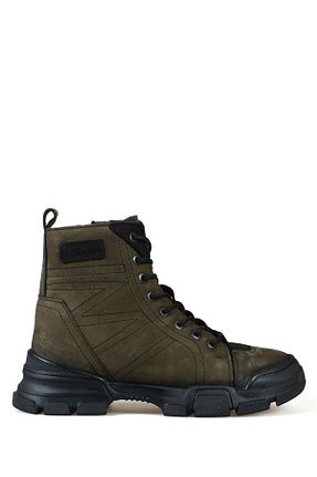 بوت / نیم بوت خاکی زنانه چرم خالص Hammer Jack - کد 236560757
