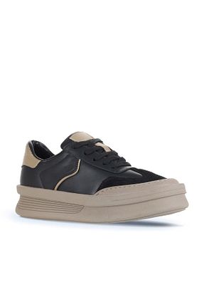 کفش اسنیکر مشکی زنانه چرم اصل Bueno Shoes - کد 860103776