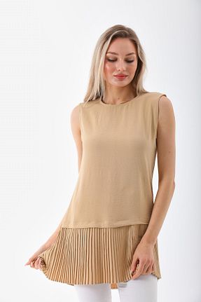 تونیک بژ زنانه بافتنی charamela - کد 857505210