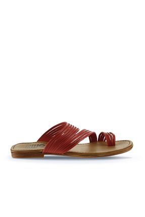 دمپائی قرمز زنانه چرم خالص Bueno Shoes - کد 285422504