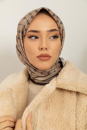 روسری قهوه ای İpek Tivil Silk Home - کد 751934983