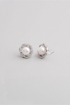 گوشواره مروارید سفید So Chic - کد 809761814