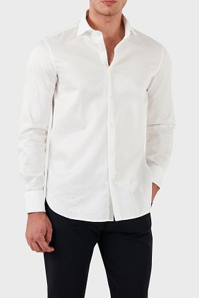 پیراهن سفید مردانه رگولار Emporio Armani - کد 860870115
