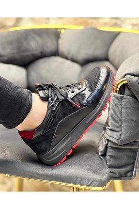 کفش اسنیکر مشکی مردانه چرم اصل ByItallanoshoes - کد 761652669