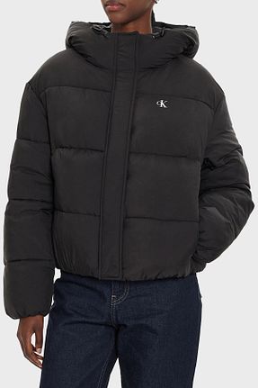 کاپشن مشکی زنانه پلی استر Calvin Klein - کد 860869393