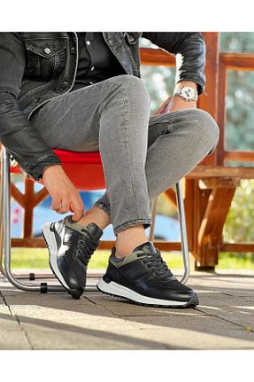 کفش اسنیکر مشکی مردانه چرم اصل ByItallanoshoes - کد 761652672