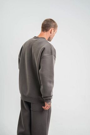 سوئیشرت طوسی مردانه ساده LUSHİOWEAR - کد 860824121
