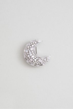 سنجاق سینه سفید زنانه فلزی So Chic - کد 850028514