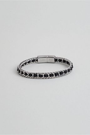 دستبند استیل (فولاد) مشکی مردانه استیل (فولاد) So Chic - کد 860913982