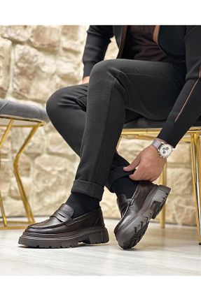 کفش کژوال قهوه ای مردانه چرم خالص ByItallanoshoes - کد 771068169