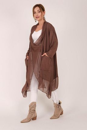 بلوز قهوه ای زنانه ساده Bohem Stil - کد 755646160
