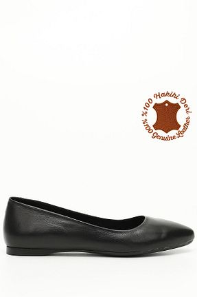 بابت مشکی زنانه چرم خالص GÖNDERİ(R) - کد 4898585