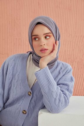 روسری بنفش پنبه ای MİRAY - کد 222496584