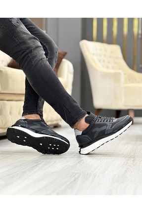 کفش اسنیکر مشکی مردانه چرم اصل ByItallanoshoes - کد 759634723