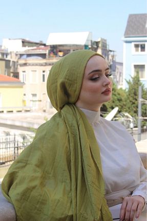 شال سبز زنانه پنبه ای MERVEDOĞANBUTİK - کد 860936220