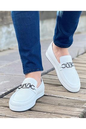 کفش کژوال سفید مردانه چرم خالص ByItallanoshoes - کد 283486207