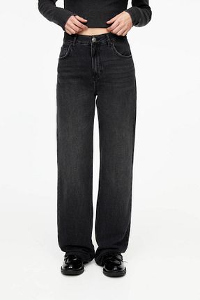 شلوار جین مشکی زنانه رگولار Pull & Bear - کد 860946189