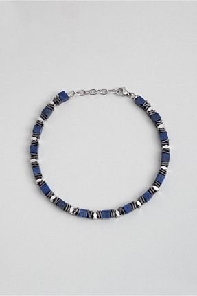 دستبند استیل (فولاد) آبی مردانه استیل (فولاد) So Chic - کد 860945184