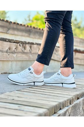 کفش اسنیکر سفید مردانه چرم اصل ByItallanoshoes - کد 834271897