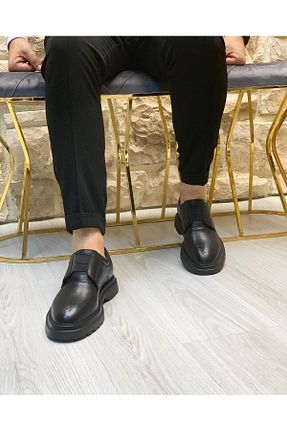 کفش کژوال مشکی مردانه چرم خالص ByItallanoshoes - کد 345766541