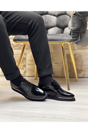 کفش کژوال مشکی مردانه چرم خالص ByItallanoshoes - کد 475907788