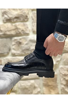 کفش کژوال مشکی مردانه چرم خالص ByItallanoshoes - کد 807320384