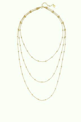 گردنبند نقره طلائی زنانه 925 عیار JesWellis - کد 860940479