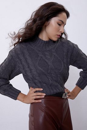 پلیور طوسی زنانه Saç Örgü SHERIN - کد 355282802