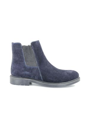 بوت / نیم بوت سرمه ای مردانه چرم خالص Kids Club Shoes - کد 807861103