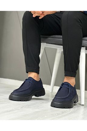 کفش کژوال سرمه ای مردانه چرم خالص ByItallanoshoes - کد 781323252